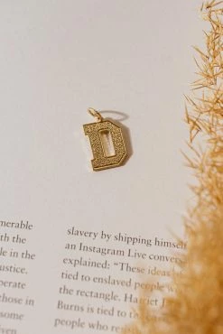 LA RADIANT VAL JEAN GLOBAL Jewelry Gold Alphabet Charm - FINAL SALE