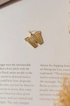 LA RADIANT VAL JEAN GLOBAL Jewelry Gold Alphabet Charm - FINAL SALE