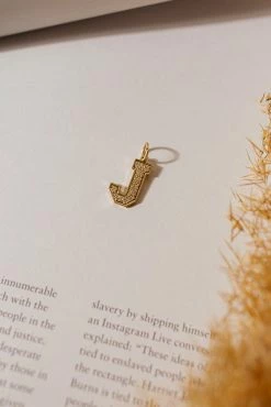 LA RADIANT VAL JEAN GLOBAL Jewelry Gold Alphabet Charm - FINAL SALE