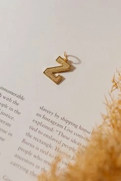 LA RADIANT VAL JEAN GLOBAL Jewelry Gold Alphabet Charm - FINAL SALE