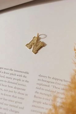 LA RADIANT VAL JEAN GLOBAL Jewelry Gold Alphabet Charm - FINAL SALE