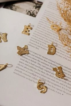 LA RADIANT VAL JEAN GLOBAL Jewelry Gold Alphabet Charm - FINAL SALE