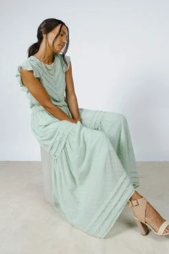 SINA Ulysses Maxi Dress In Mint - FINAL SALE