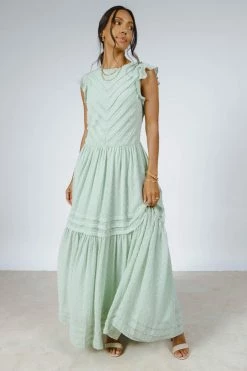 SINA Ulysses Maxi Dress In Mint - FINAL SALE