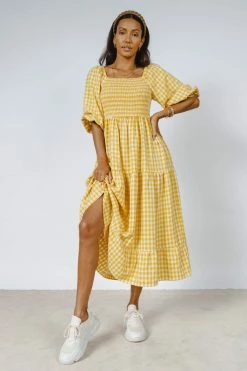 WELLMADE INC Elliot Gingham Dress - FINAL SALE