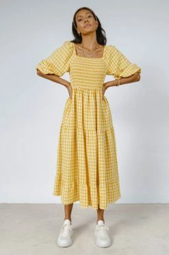 WELLMADE INC Elliot Gingham Dress - FINAL SALE