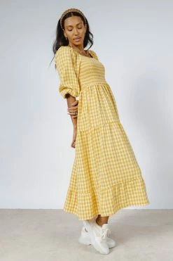 WELLMADE INC Elliot Gingham Dress - FINAL SALE