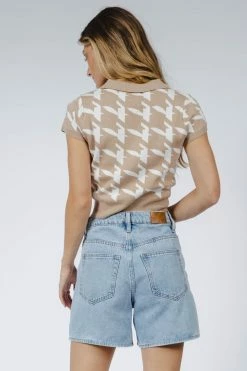 BLANC Shae Cropped Top In Taupe - FINAL SALE