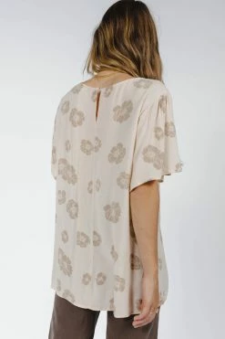 LAKE FLOWER FASHION Thalia Blouse In Oatmeal - FINAL SALE