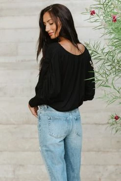 SINA Tops Trista Ruched Sleeve Top - FINAL SALE