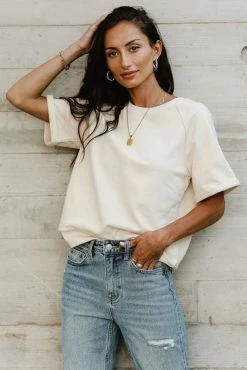 SINA Pamina Rolled Sleeve Top - FINAL SALE Tops