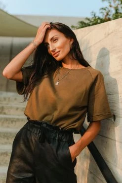 SINA Pamina Rolled Sleeve Top - FINAL SALE Tops