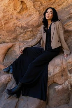 LUSH CLOTHING Miranda Cropped Blazer - FINAL SALE