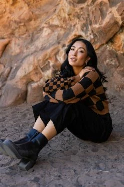 MITTO SHOP Tops Erin Cardigan Sweater In Copper