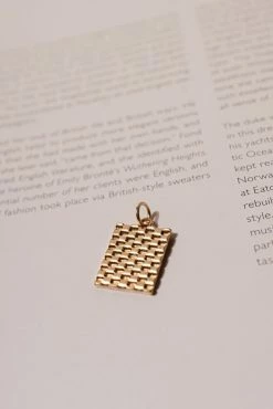 LA RADIANT VAL JEAN GLOBAL Jewelry Gingham Pendant Charm - FINAL SALE