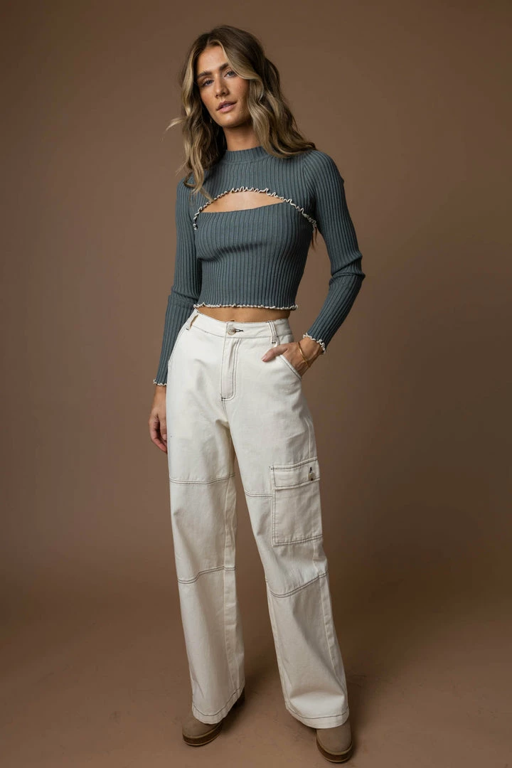 Deals π BLUE BLUSH Charlize Ribbed Top - FINAL SALE β€οΈ 5 BLUE BLUSH Charlize Ribbed Top - FINAL SALE