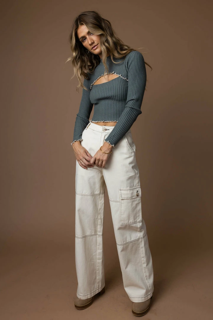 Deals π BLUE BLUSH Charlize Ribbed Top - FINAL SALE β€οΈ 4 BLUE BLUSH Charlize Ribbed Top - FINAL SALE