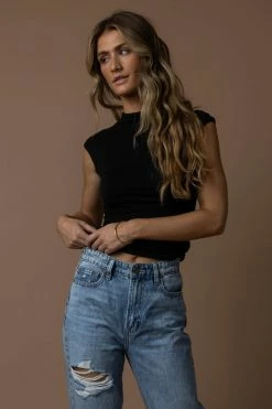 FINAL TOUCH COLLECTION Diana Top In Black - FINAL SALE Tops