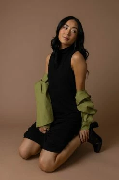 Dresses Vero Moda Francoise Turtleneck Dress In Black - FINAL SALE