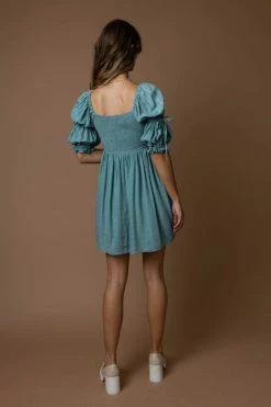 Mustard Seed Reagan Mini Dress In Blue - FINAL SALE Dresses