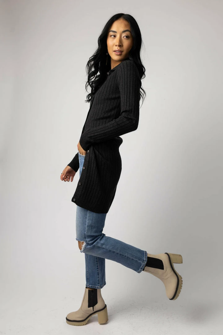 Best Pirce π CRESCENT Leslie Cardigan In Charcoal - FINAL SALE π― 6 CRESCENT Leslie Cardigan In Charcoal - FINAL SALE