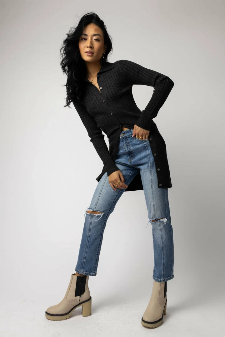 Best Pirce π CRESCENT Leslie Cardigan In Charcoal - FINAL SALE π― 1 CRESCENT Leslie Cardigan In Charcoal - FINAL SALE