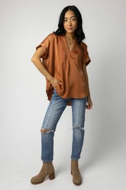 Deals 🛒 Mustard Seed Stacy Blouse In Cinnamon - FINAL SALE 👏 6 Mustard Seed Stacy Blouse In Cinnamon - FINAL SALE