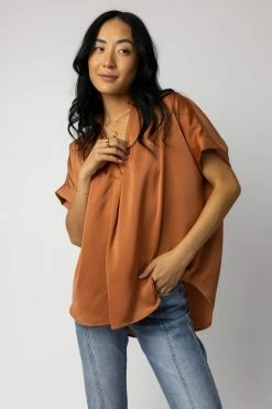 Deals 🛒 Mustard Seed Stacy Blouse In Cinnamon - FINAL SALE 👏 7 Mustard Seed Stacy Blouse In Cinnamon - FINAL SALE