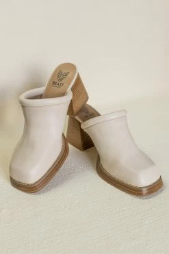 BEAST FASHION Francesca Heeled Mules In Sand
