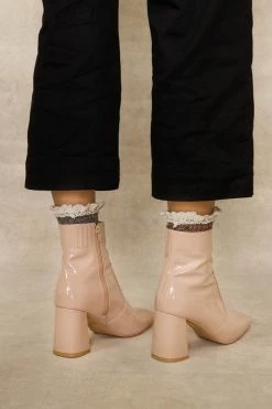 BEAST FASHION Ketsby Boots In Nude - FINAL SALE Shoes