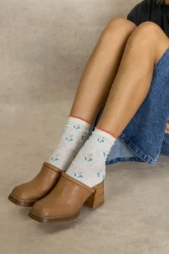 BEAST FASHION Francesca Heeled Mules In Taupe