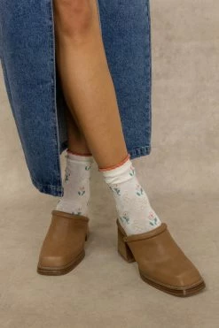 BEAST FASHION Francesca Heeled Mules In Taupe