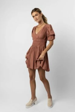 Mustard Seed Aida Mini Dress In Clay Dresses