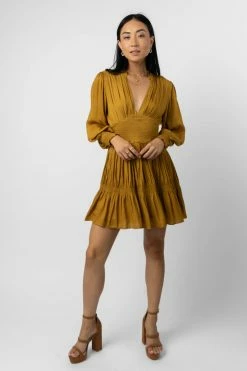 Mustard Seed Jill Mini Dress In Chartreuse - FINAL SALE