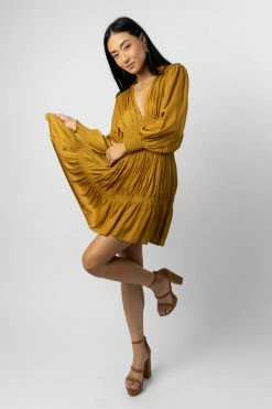 Mustard Seed Jill Mini Dress In Chartreuse - FINAL SALE