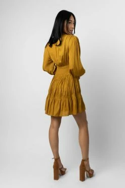 Mustard Seed Jill Mini Dress In Chartreuse - FINAL SALE