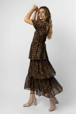 WELLMADE INC Mikel Maxi Dress In Brown - FINAL SALE