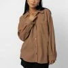 Be Cool Manufacture Reggie Shirt Jacket In Brown Tops