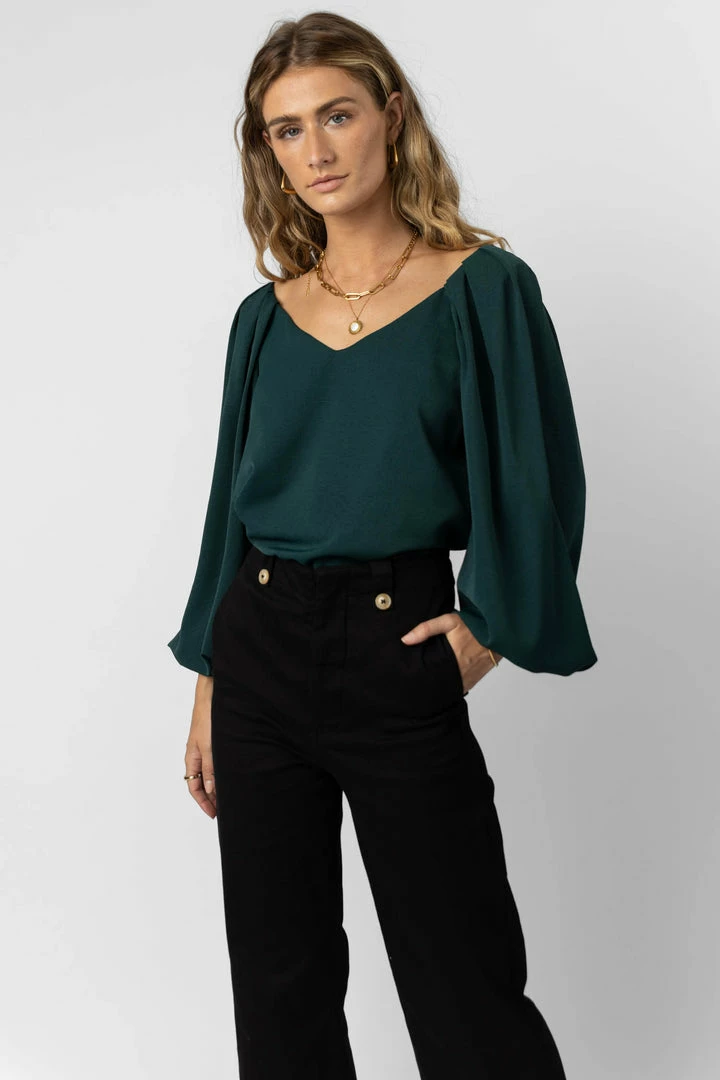 Best Sale 🔔 MAIZE Stephanie Blouse In Jade - FINAL SALE ❤️ 3 MAIZE Stephanie Blouse In Jade - FINAL SALE