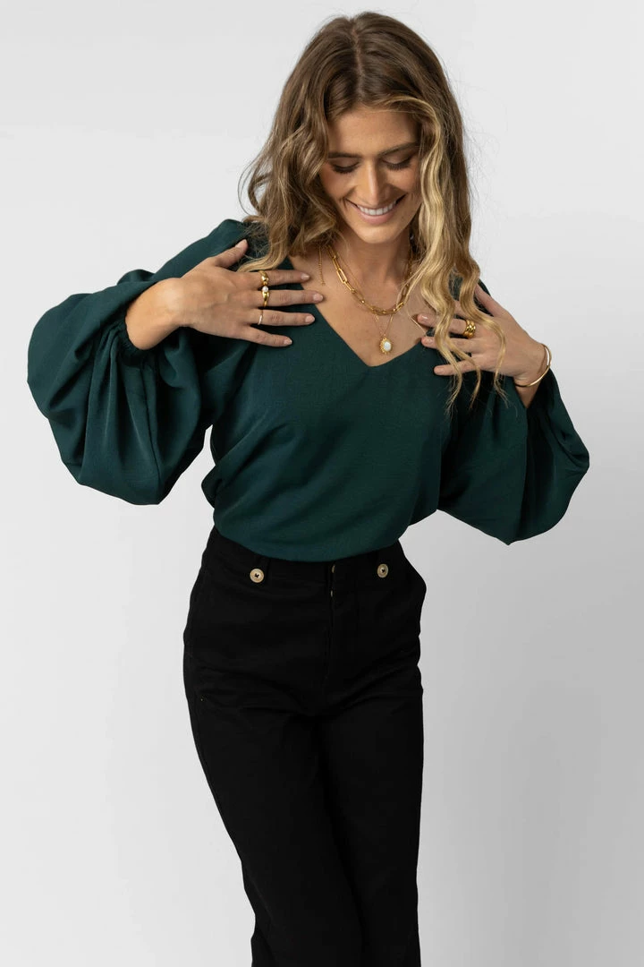 Best Sale 🔔 MAIZE Stephanie Blouse In Jade - FINAL SALE ❤️ 1 MAIZE Stephanie Blouse In Jade - FINAL SALE