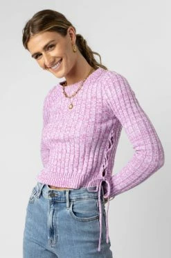 BLUE BLUSH Addy Cropped Sweater - FINAL SALE