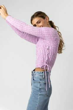 BLUE BLUSH Addy Cropped Sweater - FINAL SALE