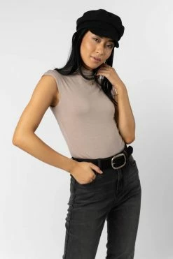 FINAL TOUCH COLLECTION Tops Diana Top In Mocha - FINAL SALE