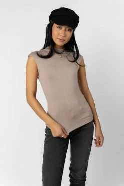 FINAL TOUCH COLLECTION Tops Diana Top In Mocha - FINAL SALE