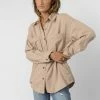 Be Cool Manufacture Tops Reggie Shirt Jacket In Beige