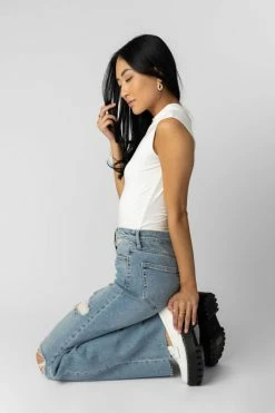 FINAL TOUCH COLLECTION Tops Diana Top In Ivory - FINAL SALE