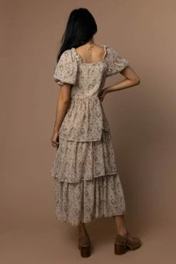 WELLMADE INC Mikel Maxi Dress In Taupe - FINAL SALE