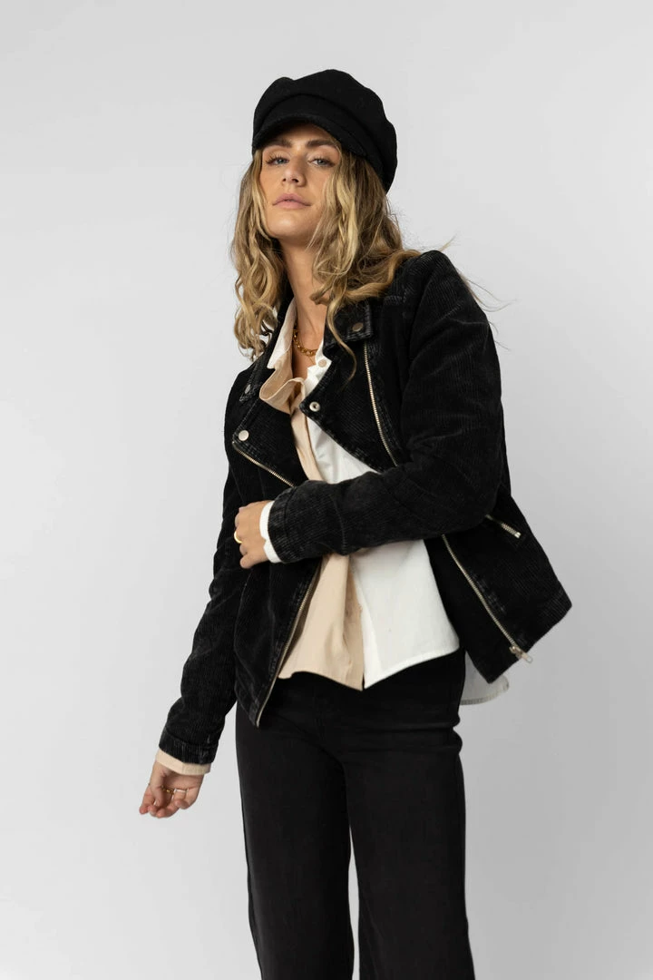 Wholesale β€οΈ MITTO SHOP Kristin Corduroy Jacket In Black - FINAL SALE π 3 MITTO SHOP Kristin Corduroy Jacket In Black - FINAL SALE
