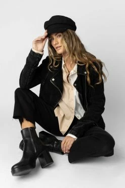 MITTO SHOP Kristin Corduroy Jacket In Black - FINAL SALE