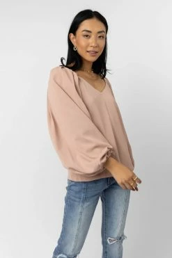 MAIZE Stephanie Blouse In Blush - FINAL SALE